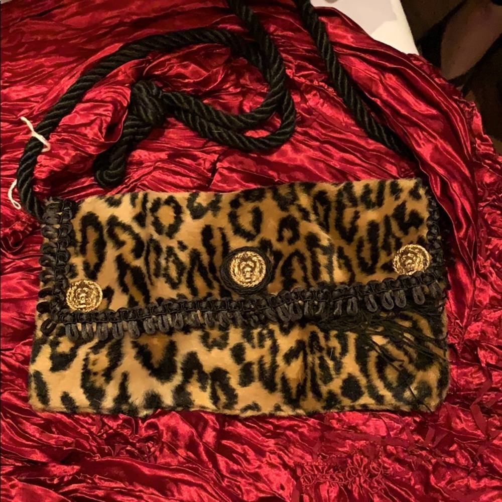 Faux fur leopard Shoulder Bag